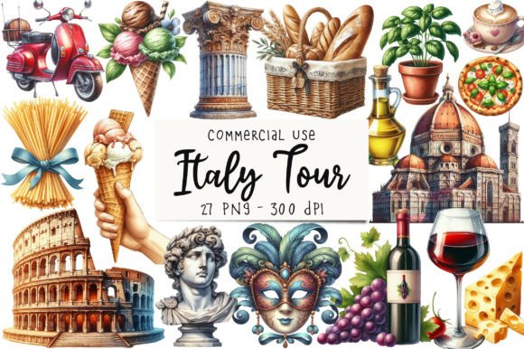Download Watercolor Italy Tour Clipart - Art Collection