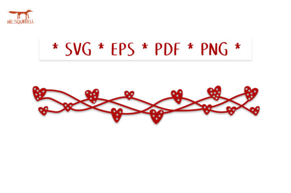 Download Woven Hearts Repeating Border SVG Cut - Art Collection