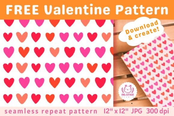 Download FREE Valentine Hearts Seamless Pattern - Art Collection
