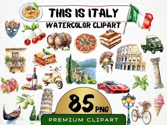 Download Watercolor Italy Clipart 85 Png - Art Collection