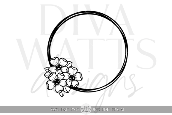 Download Contemporary Flower Wreath Artwork SVG - Art Collection