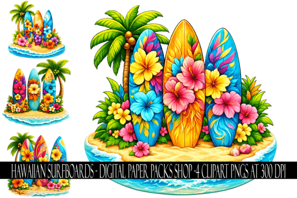 Download Hawaiian Surfboard Clipart - Art Collection