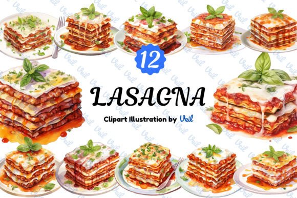 Download Lasagna Clipart Bundle - Art Collection