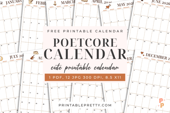 Download Free Poetcore 2026 Calendar - Premium Bundle