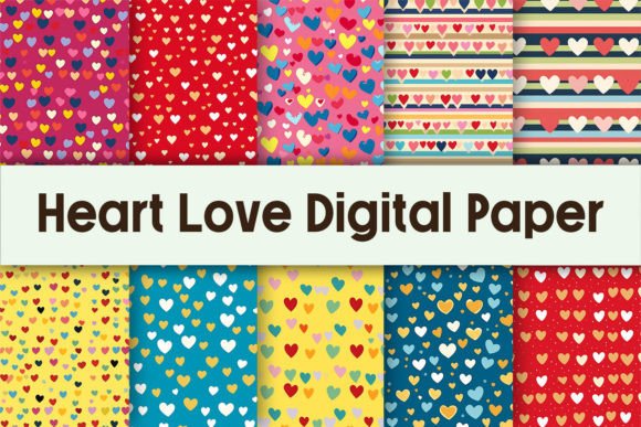 Download Heart Love Digital Paper - Art Collection