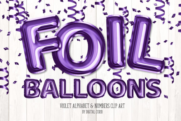Download Violet Foil Balloon Alphabet Clipart - Art Collection