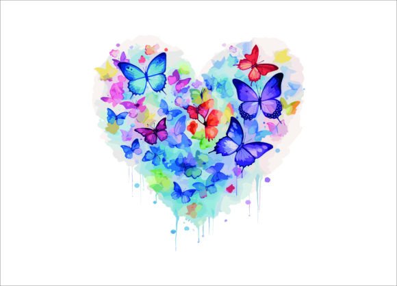 Download Watercolor Butterfly and Flower Artwork, - Art Collection