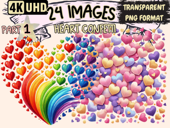 Download Heart Confetti Clipart P1 - Art Collection