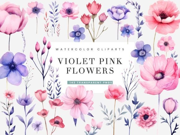 Download Violet Pink Purple Flowers Clipart - Art Collection