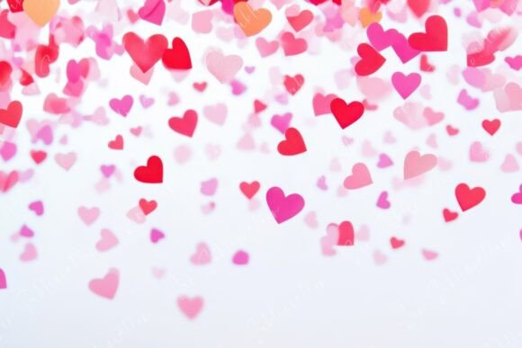 Download Colorful Confetti Hearts Floating - Art Collection