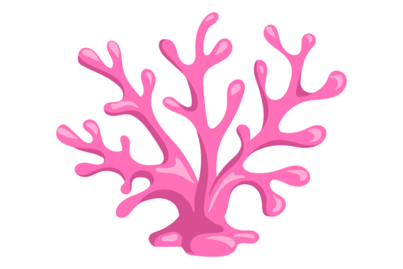 Download Pink Coral Reef Branch. Cartoon Underwat - Art Collection