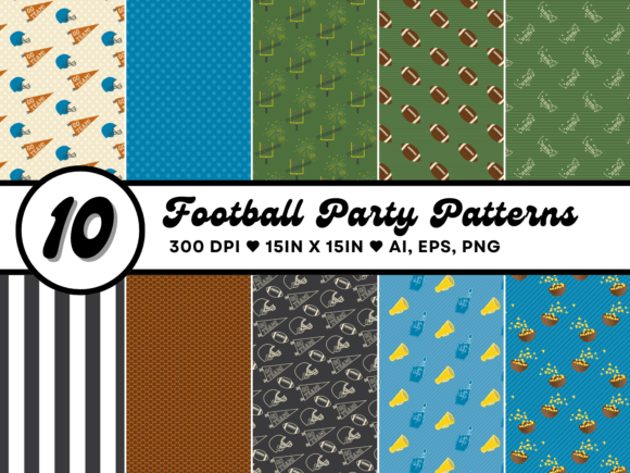 Download Football Party Patterns - Art Collection