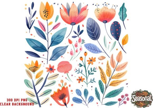 Download Cute Autumn Flowers Clipart - Art Collection