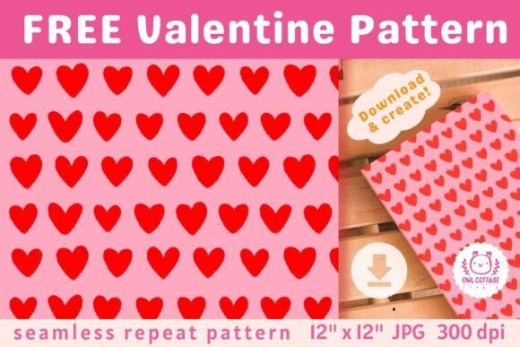 Download FREE Valentine Hearts Seamless Pattern - Art Collection