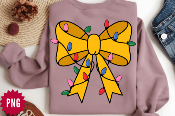 Download Christmas Light Coquette Bow Sublimation - Premium Resources