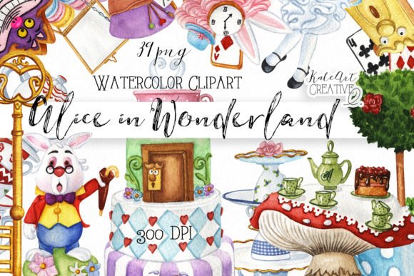 Download Alice in Wonderland Sweets Clipart. - Art Collection