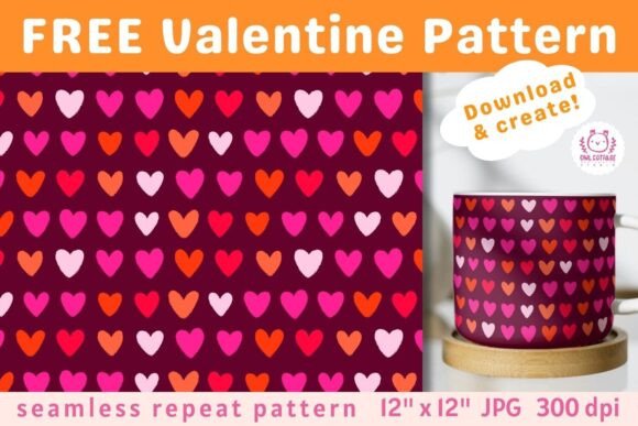 Download FREE Valentine Hearts Seamless Pattern - Art Collection