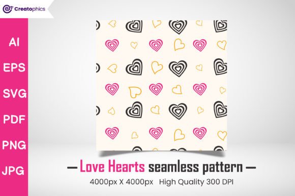 Download Love Hearts Seamless Digital Paper Free - Art Collection