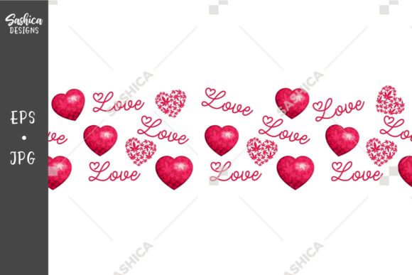 Download Heart and Pot Leaves Pattern Border - Art Collection