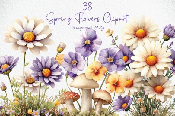 Download Spring Flowers Clipart PNG - Art Collection