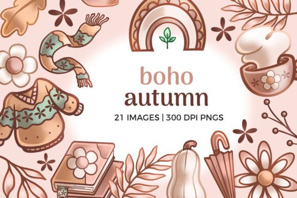 Download Boho Fall Clipart Illustrations - Art Collection