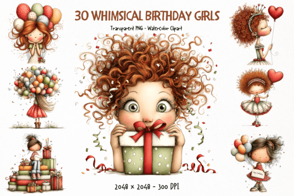 Download Whimsical Birthday Girls PNG Clipart - Art Collection