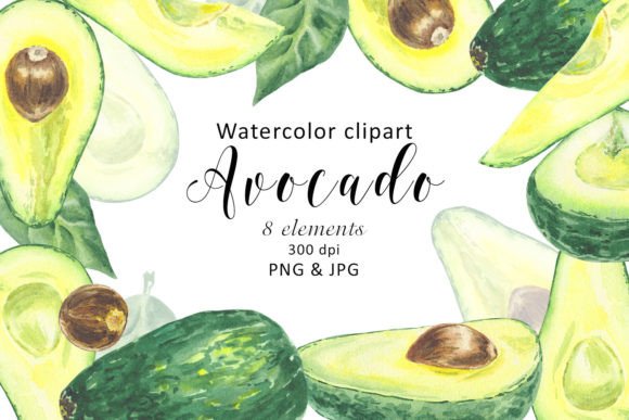 Download Watercolor Avocado Clipart Fruit Tropic - Art Collection