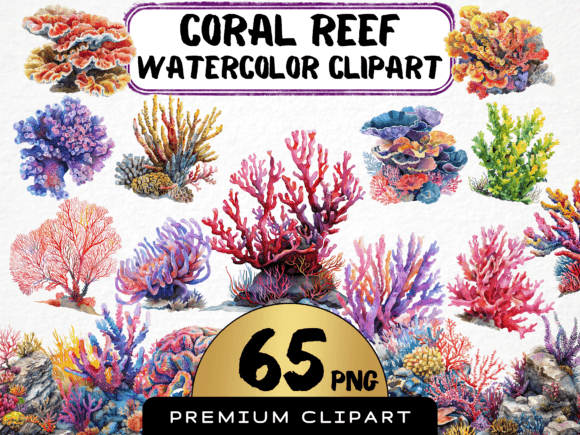 Download Watercolor Coral Reef Clipart - Art Collection