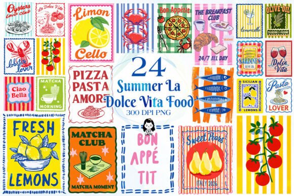 Download Summer La Dolce Vita Food Clipart Bundle - Art Collection
