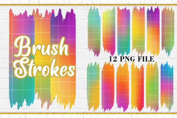 Download Brush Strokes Clipart Grid Line Rainbow - Art Collection