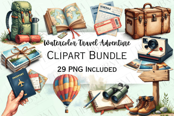 Download Watercolor Travel Clipart - Art Collection