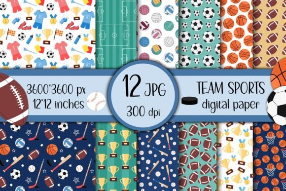 Download Team Sports Digital Paper | JPG - Jpg Collection